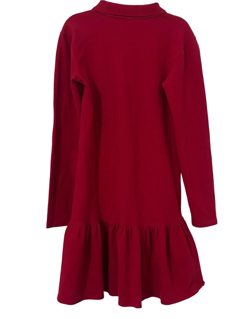 Ralph Lauren Girls Long-Sleeve Ruffled Polo Dress size XL 16